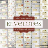 Vintage Envelopes Digital Paper DP2619 - Digital Paper Shop