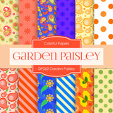 Garden Paisley Digital Paper DP262 - Digital Paper Shop