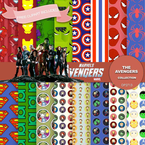 Avengers Digital Paper DP2713 - Digital Paper Shop