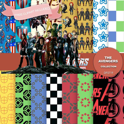 Avengers Digital Paper DP2719 - Digital Paper Shop
