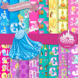 Princess Alphabets Digital Paper DP2734 - Digital Paper Shop - 1