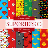 Superhero Digital Paper DP277 - Digital Paper Shop