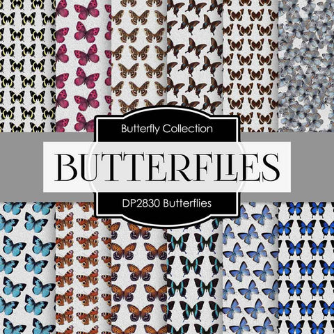 Butterflies Digital Paper DP2830A - Digital Paper Shop