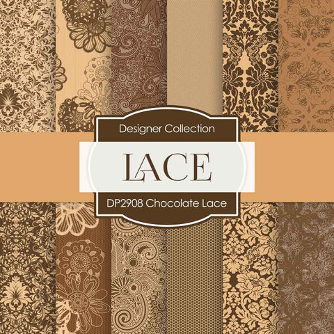Chocolate Lace Paper DP2908 - Digital Paper Shop