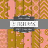 Vintage Stripes Digital Paper DP2997 - Digital Paper Shop