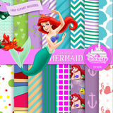 The Little Mermaid Digital Paper DP3030 - Digital Paper Shop - 1
