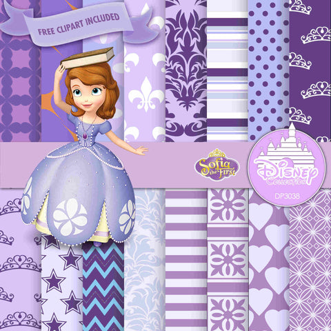 Sofia The First Digital Paper DP3038A - Digital Paper Shop