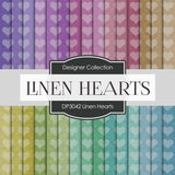 Linen Hearts Digital Paper DP3042A - Digital Paper Shop