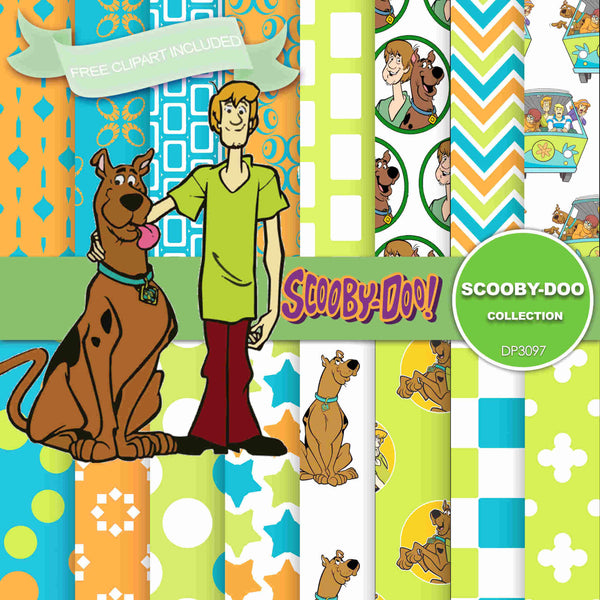 Scooby-doo Party Printable, Stationary, Card Making, Digital Paper,  Scrapbook Paper, 12x12 Paper, Giggleboxdesignshop, Scooby, Scooby Doo 