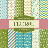 Flowers Digital Paper DP3234A - Digital Paper Shop