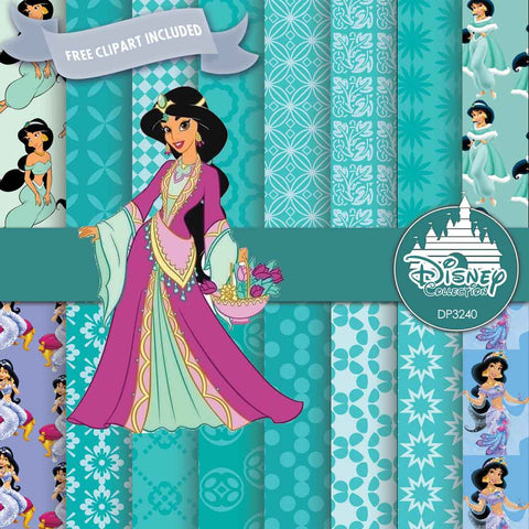 Princess Jasmine Digital Paper DP3240 - Digital Paper Shop