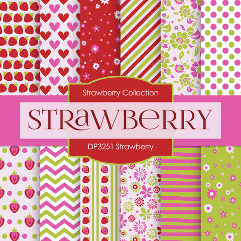 Strawberry Digital Paper DP3251A - Digital Paper Shop