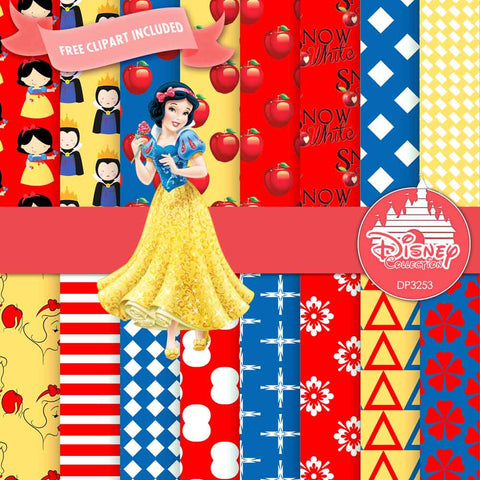 Snow White Digital Paper DP3253 - Digital Paper Shop