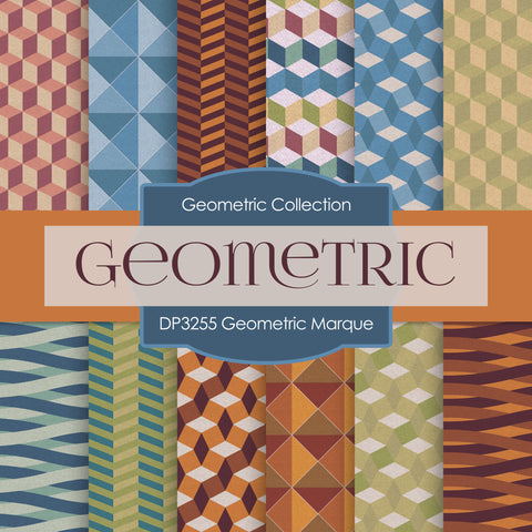 Geometric Marque Digital Paper DP3255A - Digital Paper Shop