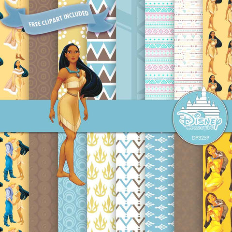 Pocahontas Digital Paper DP3259 - Digital Paper Shop