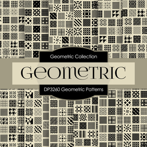Geometric Patterns Digital Paper DP3260A - Digital Paper Shop