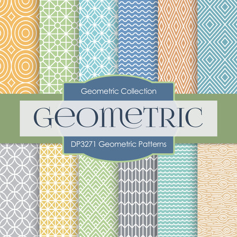 Geometric Patterns Digital Paper DP3271A - Digital Paper Shop
