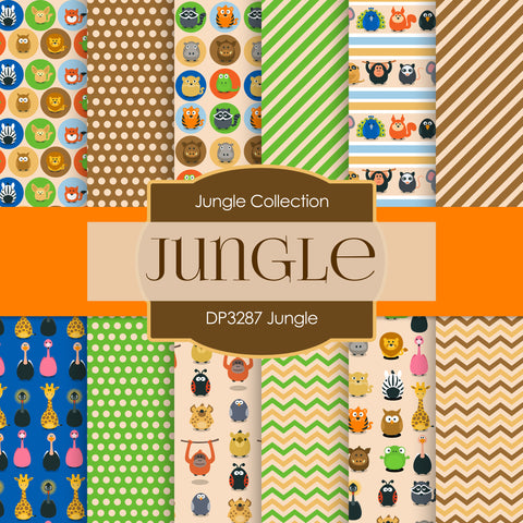 Jungle Digital Paper DP3287 - Digital Paper Shop