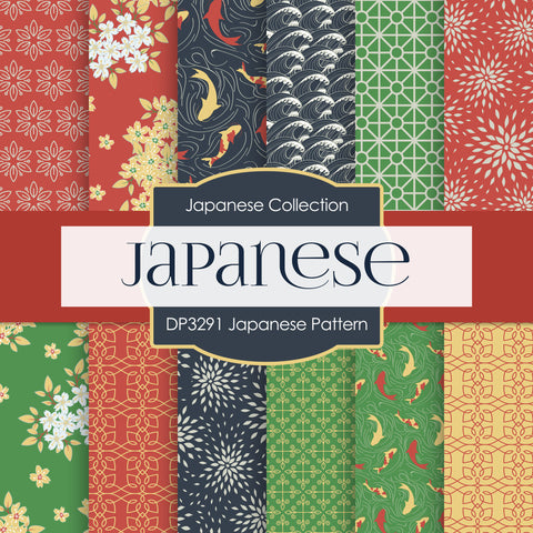 Japanese Pattern Digital Paper DP3291 - Digital Paper Shop