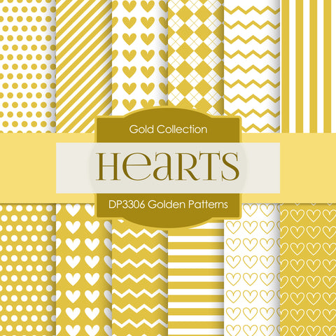 Golden Patterns Digital Paper DP3306 - Digital Paper Shop