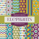 Elephants Party Digital Paper DP3330 - Digital Paper Shop