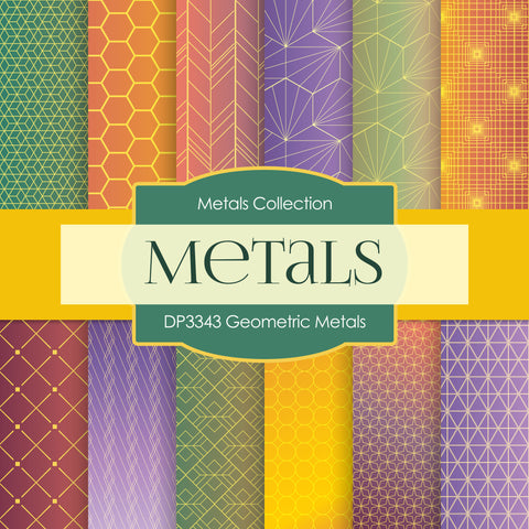 Geometric Metals Digital Paper DP3343 - Digital Paper Shop
