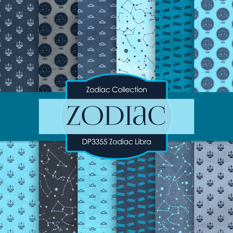 Zodiac Libra Digital Paper DP3355 - Digital Paper Shop