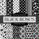 Black Roses Digital Paper DP3367 - Digital Paper Shop