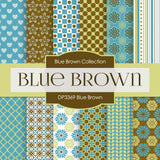 Blue Brown Digital Paper DP3369 - Digital Paper Shop