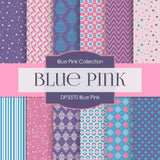 Blue Pink Digital Paper DP3370 - Digital Paper Shop