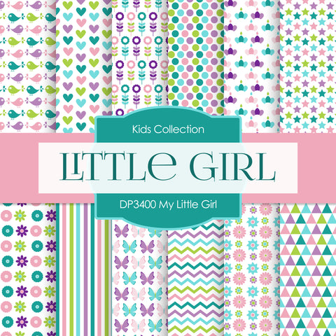 My Little Girl Digital Paper DP3400 - Digital Paper Shop