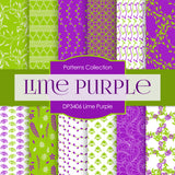 Lime Purple Digital Paper DP3406 - Digital Paper Shop