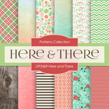 Here and There Digital Paper DP3469 - Digital Paper Shop