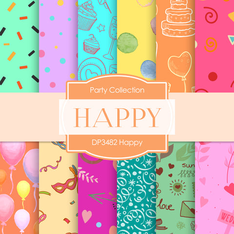 Happy Digital Paper DP3482 - Digital Paper Shop