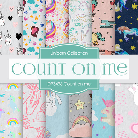 Count On Me Digital Paper DP3496 - Digital Paper Shop