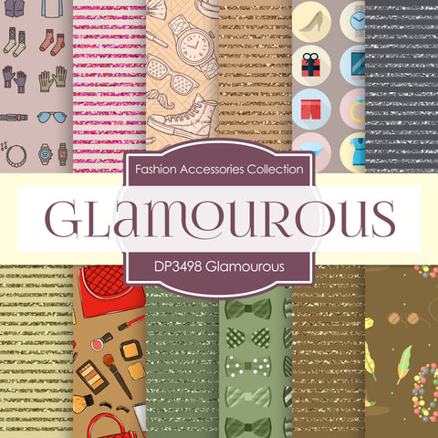 Glamourous Digital Paper DP3498 - Digital Paper Shop