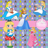 Alice In Wonderland Digital Paper DP3563 - Digital Paper Shop