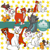 The Aristocats Digital Paper DP3574 - Digital Paper Shop