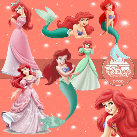 The Little Mermaid Digital Paper Dp3583 - Digital Paper Shop