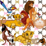 Lion King Digital Paper DP3590 - Digital Paper Shop