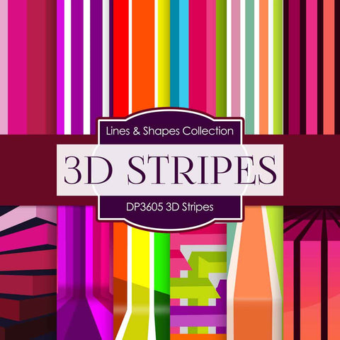 3D Stripes Digital Paper DP3605 - Digital Paper Shop