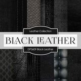 Black Leather Digital Paper DP3609 - Digital Paper Shop