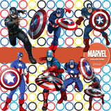 Captain America Digital Paper DP3642 - Digital Paper Shop - 1