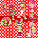 Strawberry Shortcake Digital Paper DP3663 - Digital Paper Shop - 4