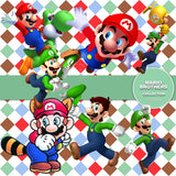 Mario Brothers Digital Paper DP3664 - Digital Paper Shop - 1