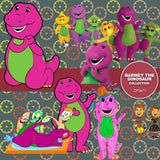 Barney The Dinosaur Digital Paper DP3671 - Digital Paper Shop - 1