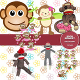 Sock Monkey Digital Paper DP3683 - Digital Paper Shop - 2