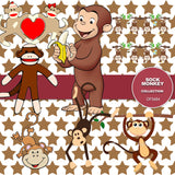 Sock Monkey Digital Paper DP3684 - Digital Paper Shop - 3