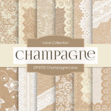 Champagne Lace Digital Paper DP3702 - Digital Paper Shop