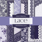 Blue Lace Digital Paper DP3705 - Digital Paper Shop